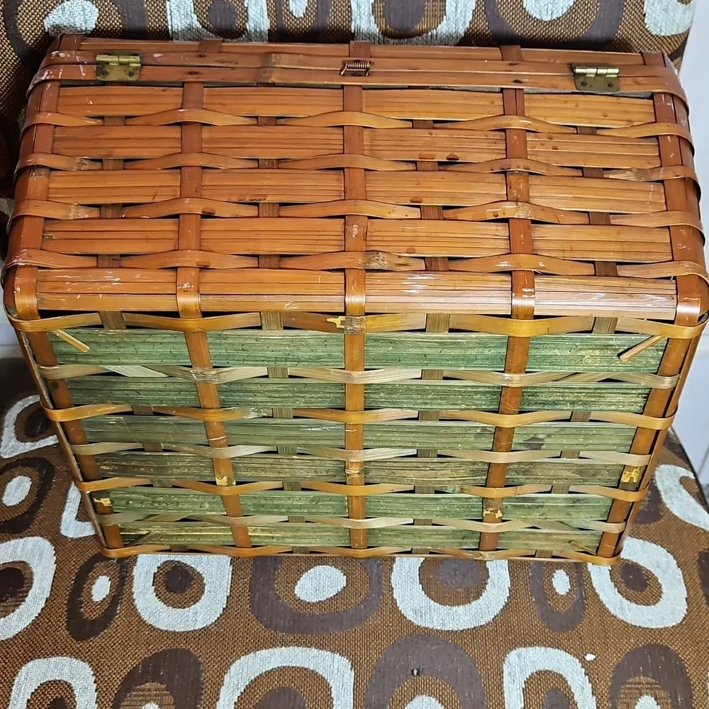 Antique Bamboo Slat Fishing Basket Japanese Late 1800's?  Vintage